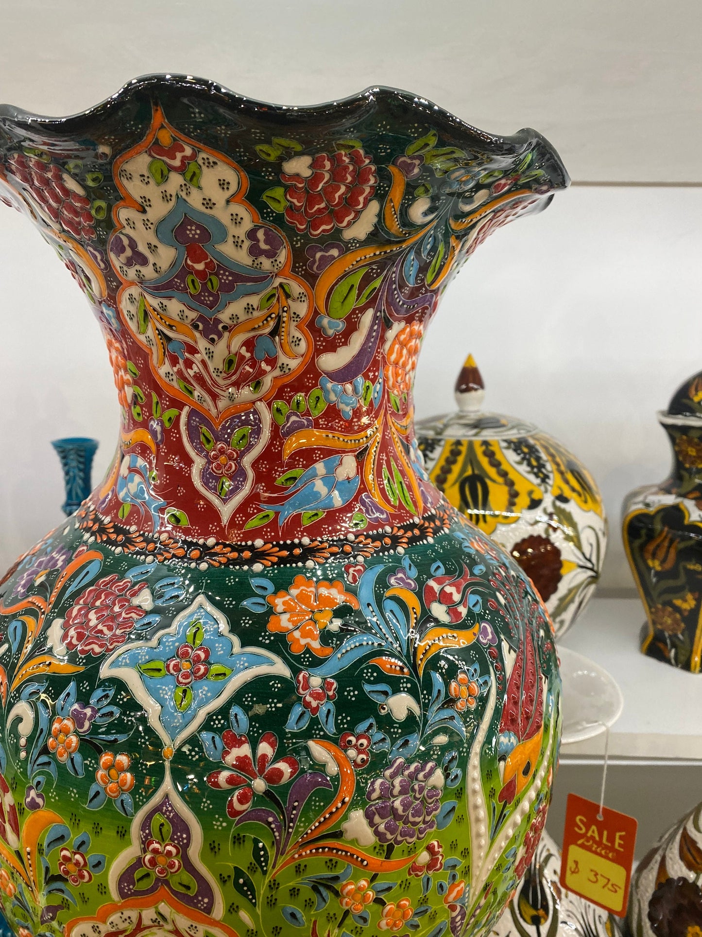 Special Handmade Turkish Vase | Ceramic Vase | Large Ceramic Vase